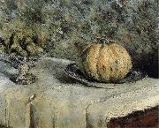 Gustave Caillebotte The muskmelon and a handleless cup of fig Spain oil painting artist